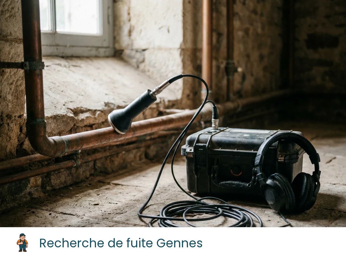 Recherche de fuite à Gennes