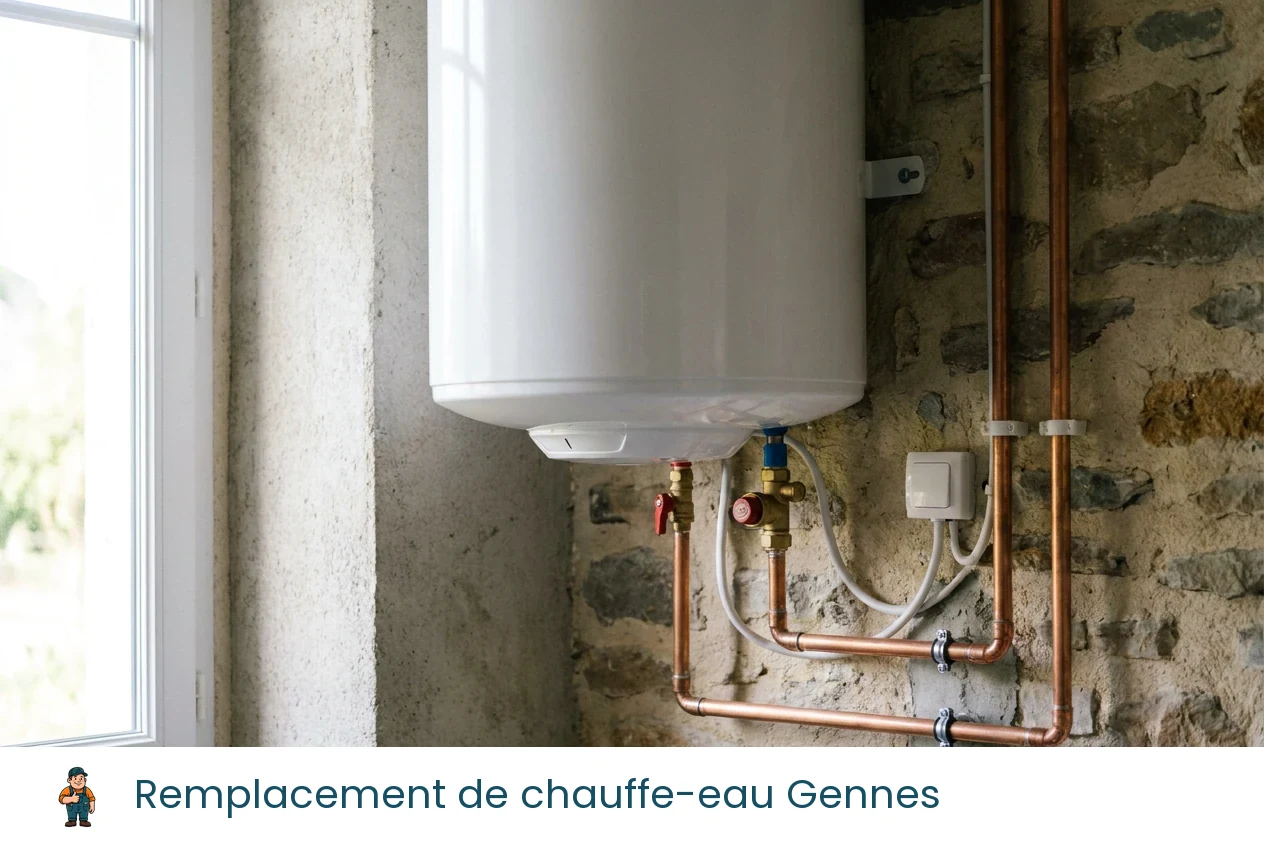 Remplacement de chauffe-eau à Gennes