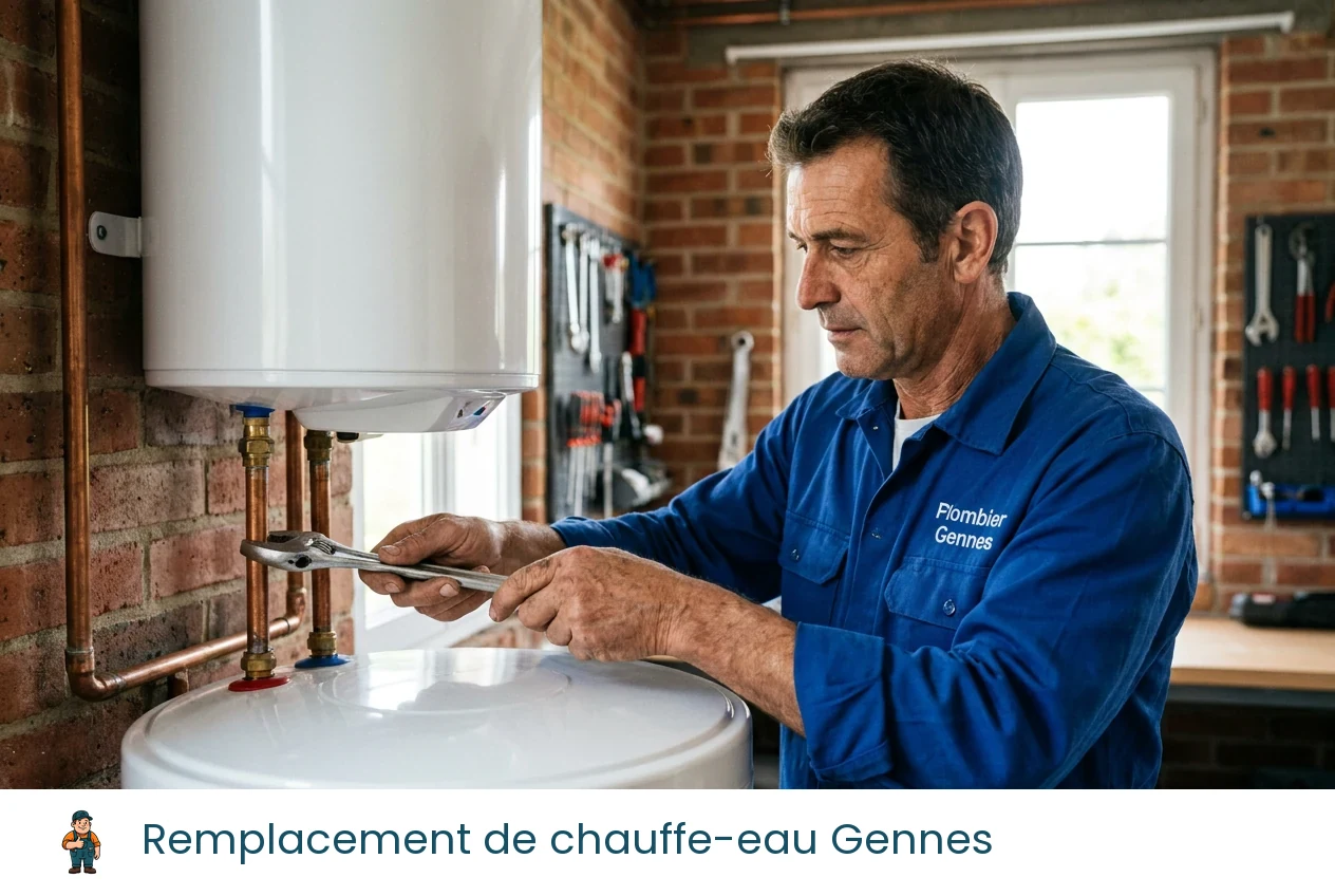Remplacement de chauffe-eau à Gennes