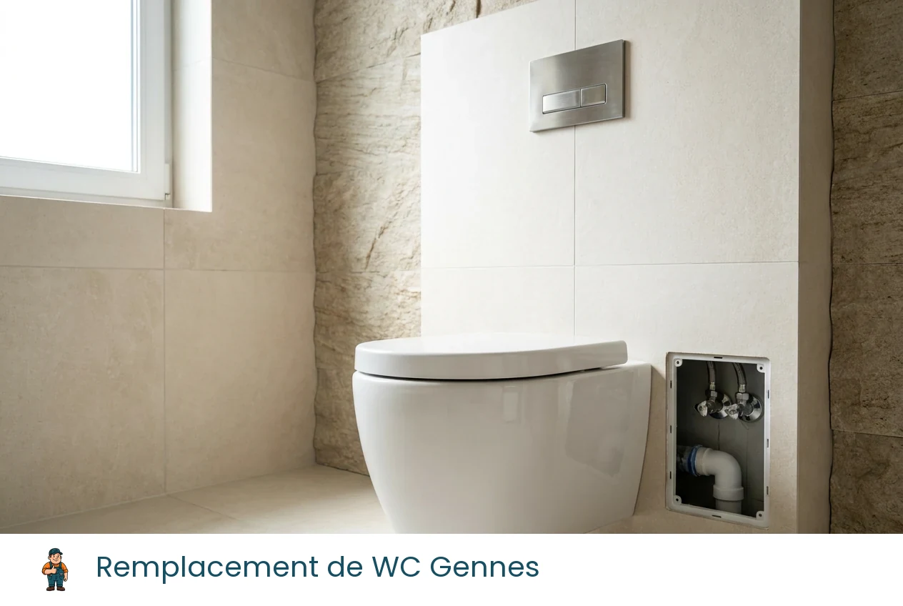 Remplacement de WC à Gennes