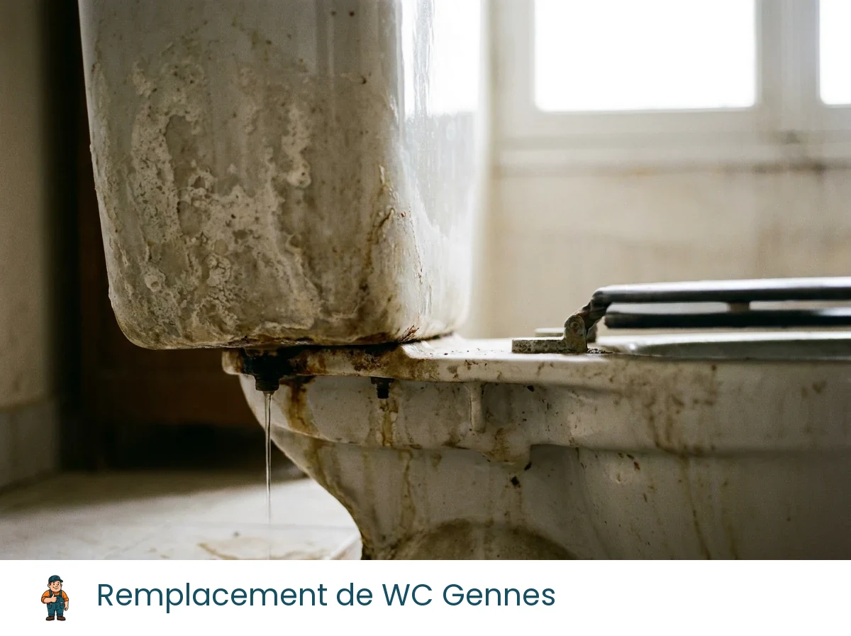 Remplacement de WC à Gennes