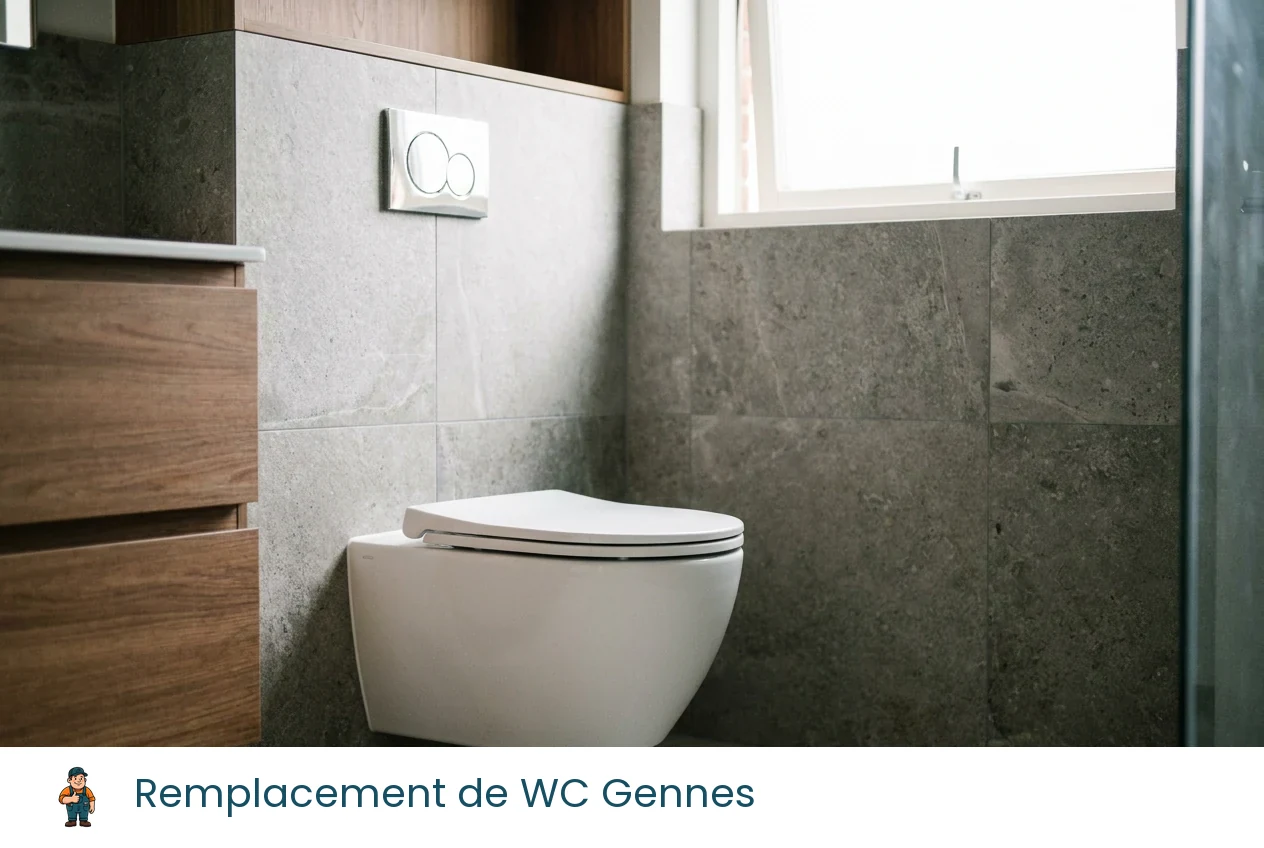 Remplacement de WC à Gennes