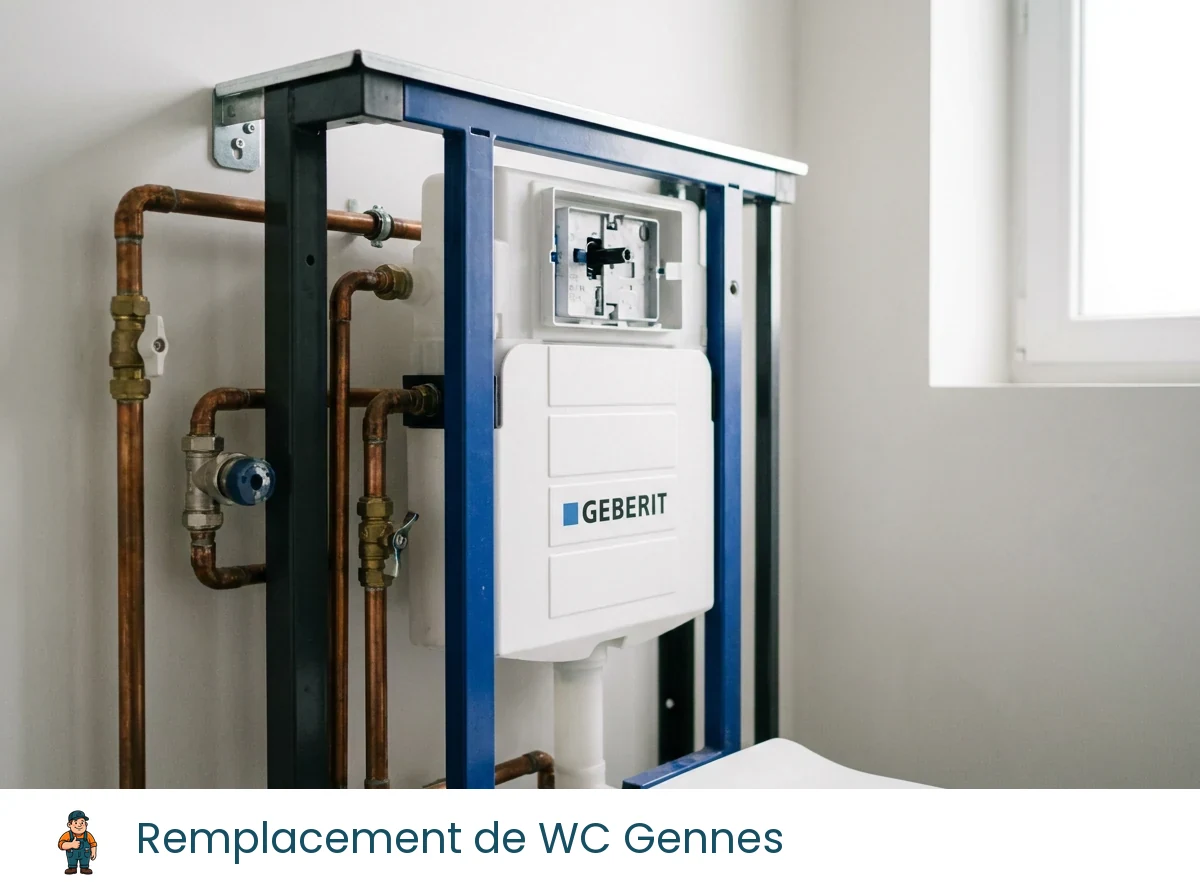 Remplacement de WC à Gennes